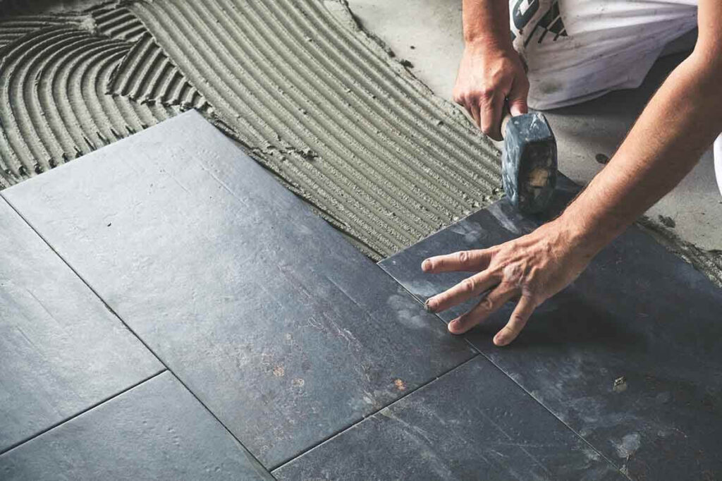Tile installation or replacement